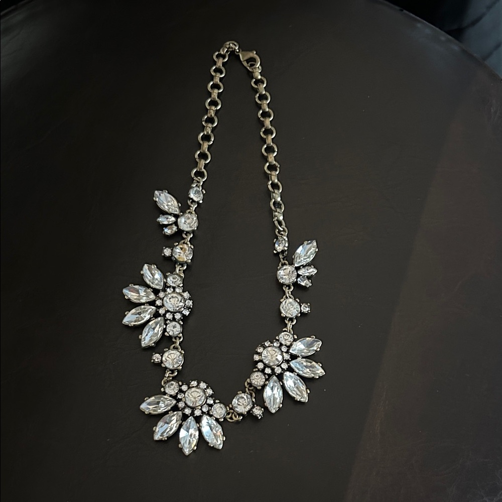 Elegant Silver Crystal Necklace